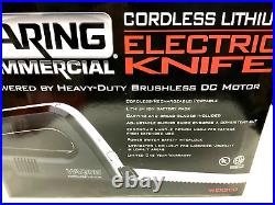 New! Waring Commercial Cordless Electric Carving Knife Kit, Wek200