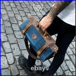 Nomad Knife Roll Bag 12oz Waxed Canvas & Leather Storage for Chefs 13 Slots
