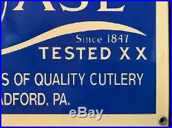 Old Case XX Knife Porcelain Cutlery Store Display Sign
