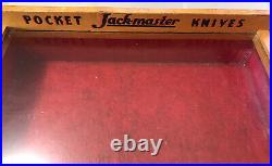 Old/Vintage Advertising JACK-MASTER Pocket Knives Store Display Case Loc#EB