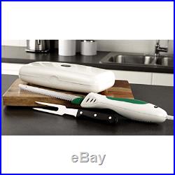 Oster FPSTEK2802 Accentuate Electric Knife and Case with Storage Case and Fork