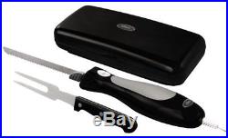 Oster FPSTEK2803B Electric Knife with Carving Fork and Storage Case NEW-Free S/H