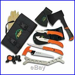 Outfitter Hunting Knife Set with Soft Side Carry & Storage Organizer Case (8pcs)