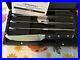 Pampered-Chef-4-STEAK-KNIFE-SET-1581-With-wood-storage-case-magnetic-latch-01-soe