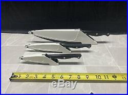 Pampered Chef Professional Knife Set Of 3 With Self Sharpening Storage Cases