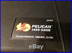 Pelican 1495 Laptop Tool Storage Meter Gun Knife Case with Foam Never Used