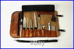 Personalized Leather Chef Knife Roll Bag Storage Case Culinary Knives Tools
