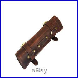 Personalized Roll Knife Genuine Leather Bag Chef Case Storage Handles