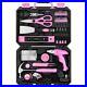 Pink-98-pc-Tool-Set-General-Household-Hand-Tool-Kit-Plastic-Toolbox-Storage-Case-01-zwz