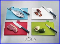 Plastic Cutting Board Set with 4 Matching Knives and Storage Case