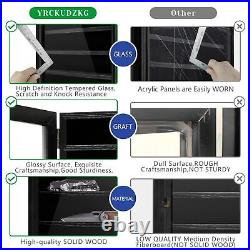 Pocket Knife Display Case, 6 Rows Knife Display Case with HD Toughened Glass, M