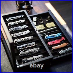 Pocket Knife Display Case for men collection holder 15-17 folding knife with