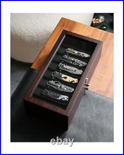 Pocket Knife Display Case for men collection holder 22-26 folding knife with