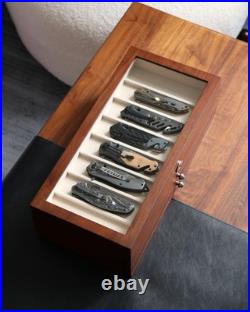 Pocket Knife Display Case for men collection holder 22-26 folding knife with Pocket Knife Display Case for men collection holder 22-26 folding knife with
