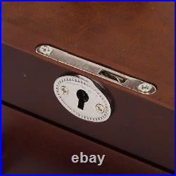 Pocket Knife Display Case with Drawer Solid Wood Cabinet Coins Knives Storage