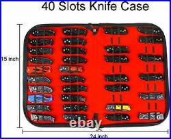 Pocket Knife Storage Case, Folding Knife Pouch Carrier Holder, 40 Slots Small Kni