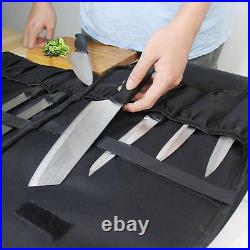 Pockets Chef Knife Bag Roll Bag Carry Case Foldable Portable Kitchen Storage