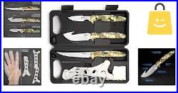 Premium 6-Piece Deer Hunting Knife Set with Storage Case Ideal for Enthusiasts