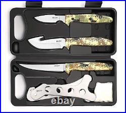 Premium 6-Piece Deer Hunting Knife Set with Storage Case Ideal for Enthusiasts