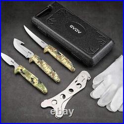 Premium 6-Piece Deer Hunting Knife Set with Storage Case Ideal for Enthusiasts