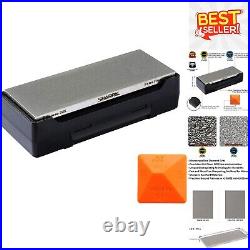 Premium Dual Grit Diamond Knife Sharpener MirrorFlat Design & Storage Case