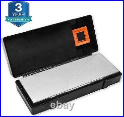 Premium Dual Grit Diamond Knife Sharpener MirrorFlat Design & Storage Case