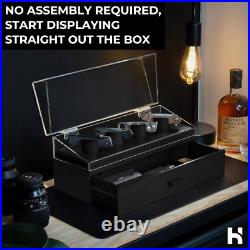 Premium Knife Display Case for up to 10 Knives Handcrafted Wooden Pocket Knife