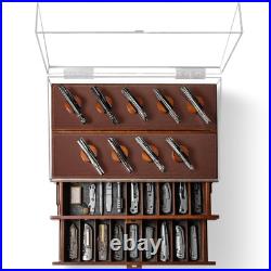 Premium Knife Display Case for up to 50 Knives Extra Large Handcrafted Wood Premium Knife Display Case for up to 50 Knives Extra Large Handcrafted Wood