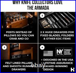 Premium Knife Display Case for up to 50 Knives Extra Large Handcrafted Wooden Premium Knife Display Case for up to 50 Knives Extra Large Handcrafted Wooden