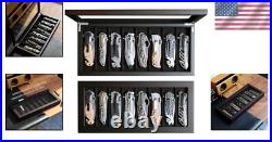 Premium Knife Storage Organizer in Ebony Veneer Display and Protect 8 Knives