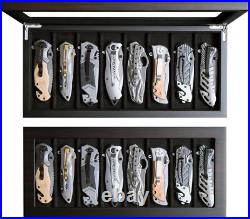 Premium Knife Storage Organizer in Ebony Veneer Display and Protect 8 Knives