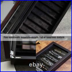 Premium Knife Storage Organizer in Ebony Veneer Display and Protect 8 Knives