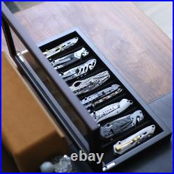 Premium Knife Storage Organizer in Ebony Veneer Display and Protect 8 Knives