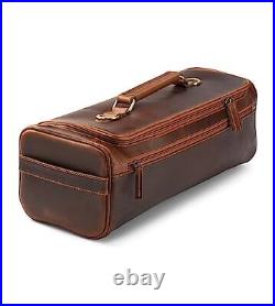 Premium leather knife bag-case, XXL chef's roll bag with huge storage space a