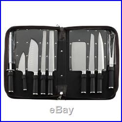 Professional Chefs Knives Stainless Steel 9 Piece Set in Storage Case