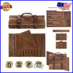 Professional Knife Case Durable Waxed Canvas with 8 Pockets & Zipper Storage Professional Knife Case Durable Waxed Canvas with 8 Pockets & Zipper Storage