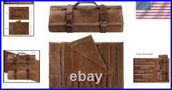 Professional Knife Case Durable Waxed Canvas with 8 Pockets & Zipper Storage Professional Knife Case Durable Waxed Canvas with 8 Pockets & Zipper Storage