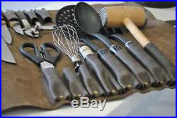 Professional Leather Knife Roll/Chefs Bag/Knife Carry Case/16 Pocket Storage Bag