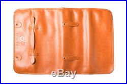 Professional Leather Knife Roll Up Storage Case Bag (8-Pocket) Travel Picnic
