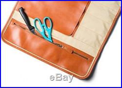 Professional Leather Knife Roll Up Storage Case Bag (8-Pocket) Travel Picnic New