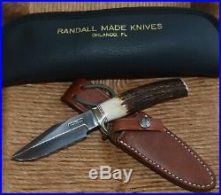 RANDALL KNIFE #8-4 Trout and Bird, Leather Sheath & Randall Soft Storage Case