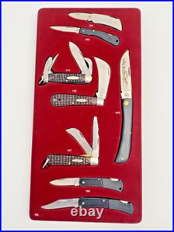RARE FIND-CASE XX POCKET KNIFE COUNTER TOP STORE DISPLAY CASE with8 Knives & Boxes