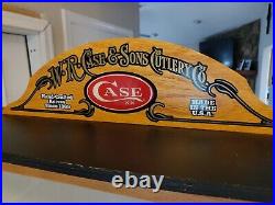 RARE VINTAGE CASE Knife Store Display Cabinet 73 Tall Oak Wood 3 Locks 2 Keys