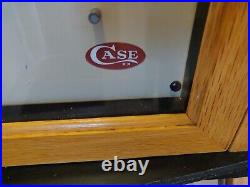 RARE VINTAGE CASE Knife Store Display Cabinet 73 Tall Oak Wood 3 Locks 2 Keys