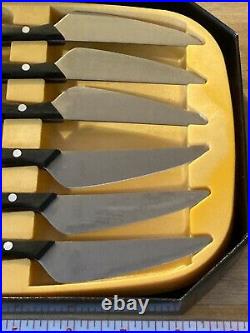 RARE Vintage 6 Pcs MAC Stainless Steel Japanese Steak Knives Original Box Japan