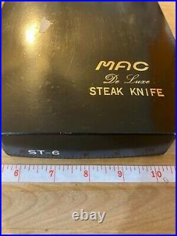 RARE Vintage 6 Pcs MAC Stainless Steel Japanese Steak Knives Original Box Japan