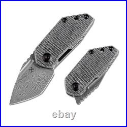 RIO Mini Pocket Folding Knives EDC Camping Folding Knife 1.56'' Damascus Blad