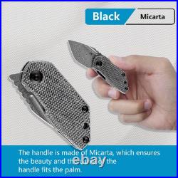 RIO Mini Pocket Folding Knives EDC Camping Folding Knife 1.56'' Damascus Blad
