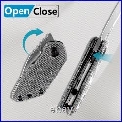 RIO Mini Pocket Folding Knives EDC Camping Folding Knife 1.56'' Damascus Blad