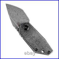 RIO Mini Pocket Folding Knives EDC Camping Folding Knife 1.56'' Damascus Blad